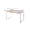 Ver imagem 3 de Escrivaninha Mesa Escritório Kuadra 2 Gavetas 120cm Industrial Snow e Branco Chess