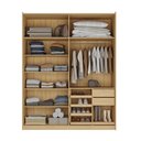 Ver imagem 3 de Guarda Roupa Solteiro Nilo 2 Portas de Correr 2 Gavetas 100% MDF com Vidro Reflecta LED Olmo