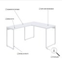Ver imagem 5 de Escrivaninha Mesa Escritório em L Estilo Kuadra 120cm Industrial Branco Chess