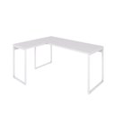 Ver imagem 2 de Escrivaninha Mesa Escritório em L Estilo Kuadra 120cm Industrial Branco Chess