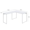Ver imagem 3 de Escrivaninha Mesa Escritório em L Estilo Industrial 120x150cm Kuadra