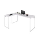 Ver imagem 4 de Escrivaninha Mesa Escritório em L Estilo Industrial 120x150cm Kuadra