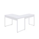 Ver imagem 6 de Escrivaninha Mesa Escritório em L Estilo Kuadra 120cm Industrial Branco Chess
