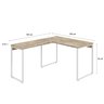 Escrivaninha Mesa Escritório em L Estilo Industrial 120x150cm Kuadra - 3