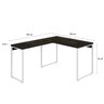 Escrivaninha Mesa Escritório em L Estilo Industrial 120x150cm Kuadra - 3