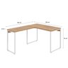 Escrivaninha Mesa Escritório em L Estilo Industrial 120x150cm Kuadra - 3