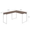 Escrivaninha Mesa Escritório em L Estilo Industrial 120x150cm Kuadra - 3