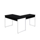 Ver imagem 6 de Escrivaninha Mesa Escritório em L Estilo Industrial 120x150cm Kuadra