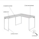 Ver imagem 5 de Escrivaninha Mesa Escritório em L Estilo Industrial 120x150cm Kuadra