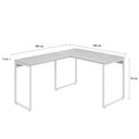 Ver imagem 3 de Escrivaninha Mesa Escritório em L Estilo Industrial 120x150cm Kuadra