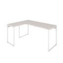 Ver imagem 2 de Escrivaninha Mesa Escritório em L Estilo Kuadra 120cm Industrial Snow e Branco Chess