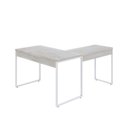 Ver imagem 6 de Escrivaninha Mesa Escritório em L Estilo Kuadra 120cm Industrial Snow e Branco Chess