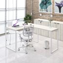 Ver mais imagens de Escrivaninha Mesa Escritório em L Estilo Industrial 120x150cm Kuadra