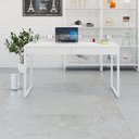 Ver imagem 1 de Escrivaninha Mesa Escritório 135cm 2 Gavetas Kuadra