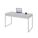 Ver imagem 4 de Escrivaninha Mesa Escritório Kuadra 2 Gavetas 135cm Industrial Branco Chess