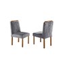 Conjunto Sala de Jantar 6 Lugares Mesa Lisy Madeira Maciça e 6 Cadeiras Safira Móveis Mundial - 6