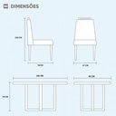 Ver imagem 3 de Conjunto Sala de Jantar 6 Lugares Mesa Lisy Madeira Maciça e 6 Cadeiras Safira Móveis Mundial