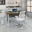 Ver imagem 7 de Escrivaninha Mesa Escritório 135cm 2 Gavetas Kuadra