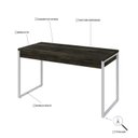 Ver imagem 5 de Escrivaninha Mesa Escritório 135cm 2 Gavetas Kuadra