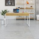 Ver imagem 1 de Escrivaninha Mesa Escritório 135cm 2 Gavetas Kuadra