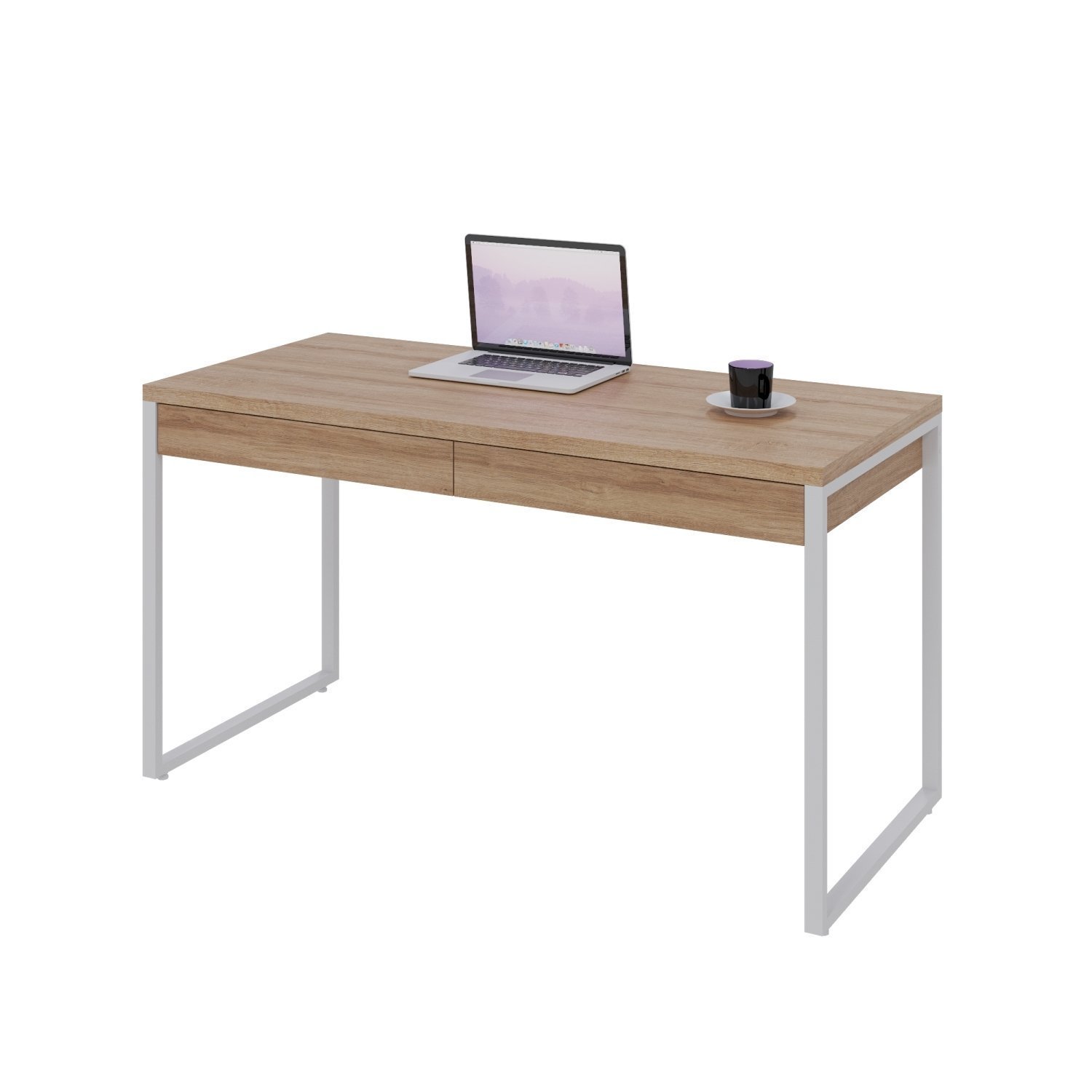 Mesa para Escritório 135cm 2 Gavetas Kuadra - 4