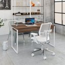 Ver imagem 7 de Escrivaninha Mesa Escritório 135cm 2 Gavetas Kuadra