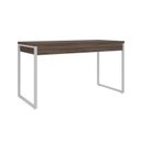 Ver imagem 6 de Escrivaninha Mesa Escritório Kuadra 2 Gavetas 135cm Industrial Nogal e Branco Marrom