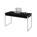 Ver imagem 4 de Escrivaninha Mesa Escritório Kuadra 2 Gavetas 135cm Industrial Preto Ônix e Branco Chess