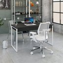 Ver imagem 7 de Escrivaninha Mesa Escritório 135cm 2 Gavetas Kuadra