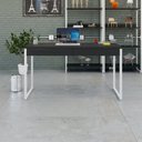 Ver imagem 1 de Escrivaninha Mesa Escritório 135cm 2 Gavetas Kuadra