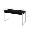 Ver imagem 3 de Escrivaninha Mesa Escritório Kuadra 2 Gavetas 135cm Industrial Preto Ônix e Branco Chess