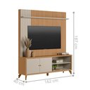 Ver imagem 2 de Painel Home com Nicho TV Suporte LED Off White Jequitibá Amadeirado 187cm Valença
