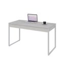 Ver imagem 4 de Escrivaninha Mesa Escritório Kuadra 2 Gavetas 135cm Industrial Snow e Branco Chess