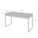 Ver imagem 3 de Escrivaninha Mesa Escritório Kuadra 2 Gavetas 135cm Industrial Snow e Branco Chess