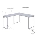 Ver imagem 5 de Escrivaninha Mesa Escritório em L Estilo Industrial 135x150cm Kuadra