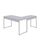 Ver imagem 6 de Escrivaninha Mesa Escritório em L Estilo Industrial 135x150cm Kuadra