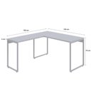 Ver imagem 3 de Escrivaninha Mesa Escritório em L Estilo Industrial 135x150cm Kuadra