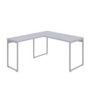 Ver imagem 2 de Escrivaninha Mesa Escritório em L Estilo Kuadra 135cm Industrial Branco e Branco Chess