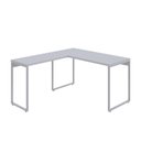 Ver imagem 2 de Escrivaninha Mesa Escritório em L Estilo Kuadra 135cm Industrial Branco e Branco Chess