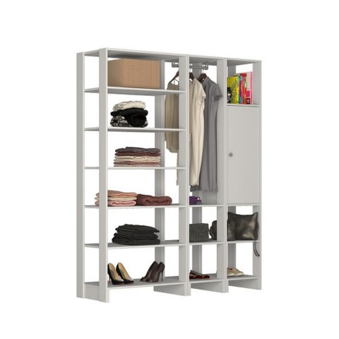 Closet Multi Yes com Cabideiro Porta e 12 Prateleiras Nova Mobile
