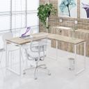 Ver mais imagens de Escrivaninha Mesa Escritório em L Estilo Kuadra 135cm Industrial Carvalho e Branco Marrom