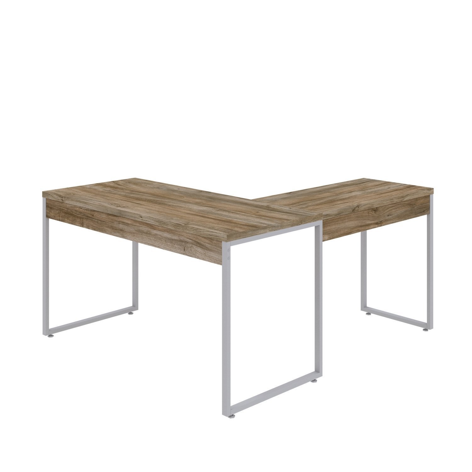 Mesa de Escritório em L Estilo Industrial 135x150cm Kuadra - 6