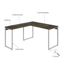 Ver imagem 5 de Escrivaninha Mesa Escritório em L Estilo Industrial 135x150cm Kuadra