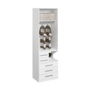 Ver imagem 6 de Guarda-roupa de 2 Portas com Mesa de Cabeceira 1224 Esquerdo Branco