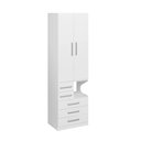 Ver imagem 1 de Guarda-roupa de 2 Portas com Mesa de Cabeceira 1224 Esquerdo Branco