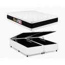 Ver imagem 1 de Cama Box Bau Casal Bipartido Branco Colchão Casal Black e White Air Double Face D45 138x188 - Castor