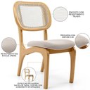 Ver imagem 7 de Kit 6 Cadeiras para Sala de Jantar Estofada e Tela Mariah L02 Bouclê Creme