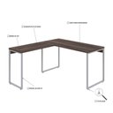 Ver imagem 5 de Escrivaninha Mesa Escritório em L Estilo Industrial 135x150cm Kuadra