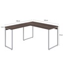 Ver imagem 3 de Escrivaninha Mesa Escritório em L Estilo Industrial 135x150cm Kuadra
