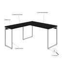 Ver imagem 5 de Escrivaninha Mesa Escritório em L Estilo Industrial 135x150cm Kuadra